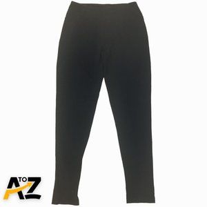 Teezher Womens Leggings Pants Size Medium Black Blue Print Stretch Fabric